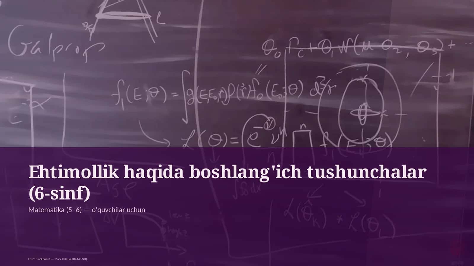 Ehtimollik haqida boshlang'ich tushunchalar (6-sinf)