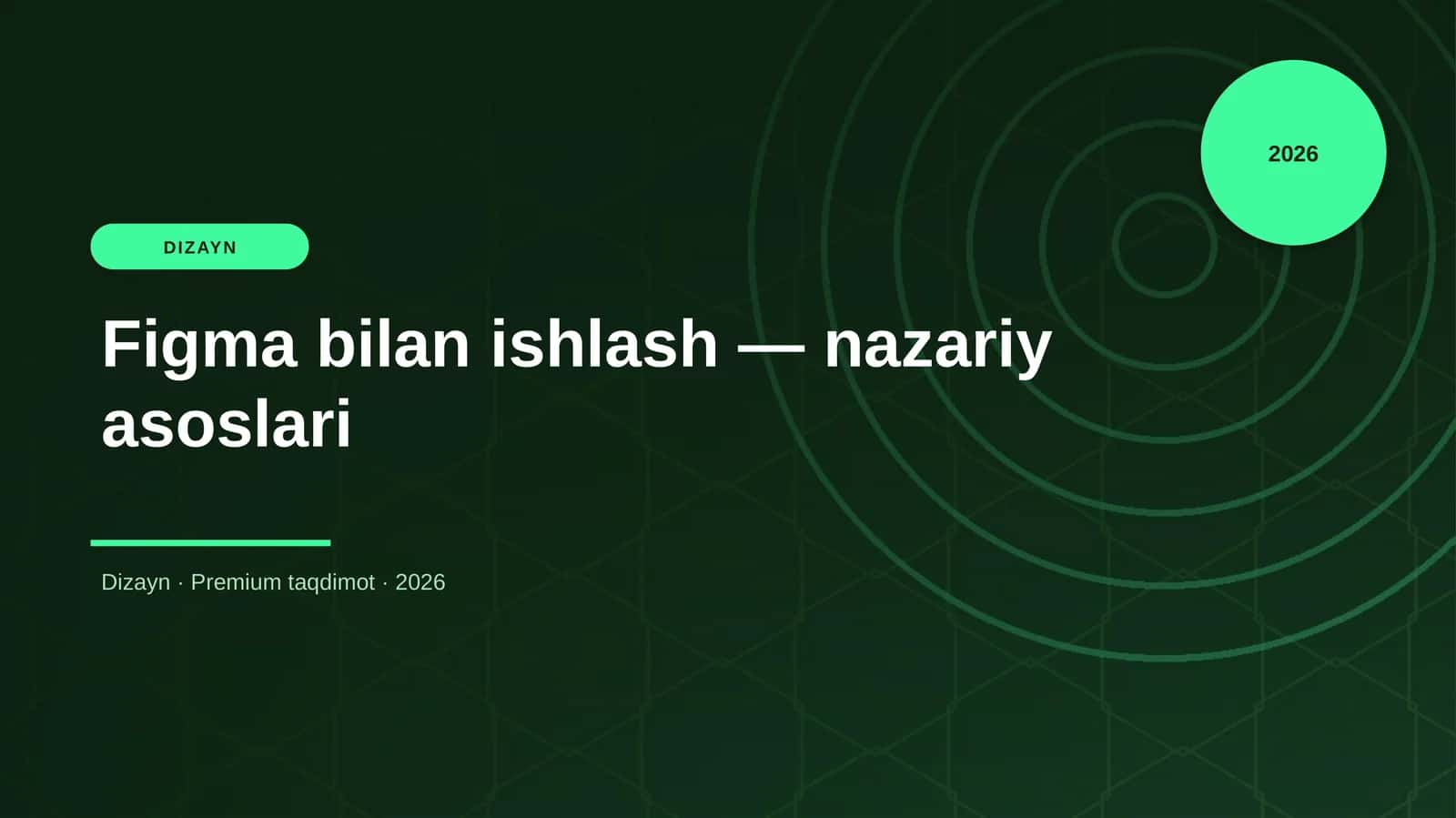 Figma bilan ishlash — nazariy asoslari