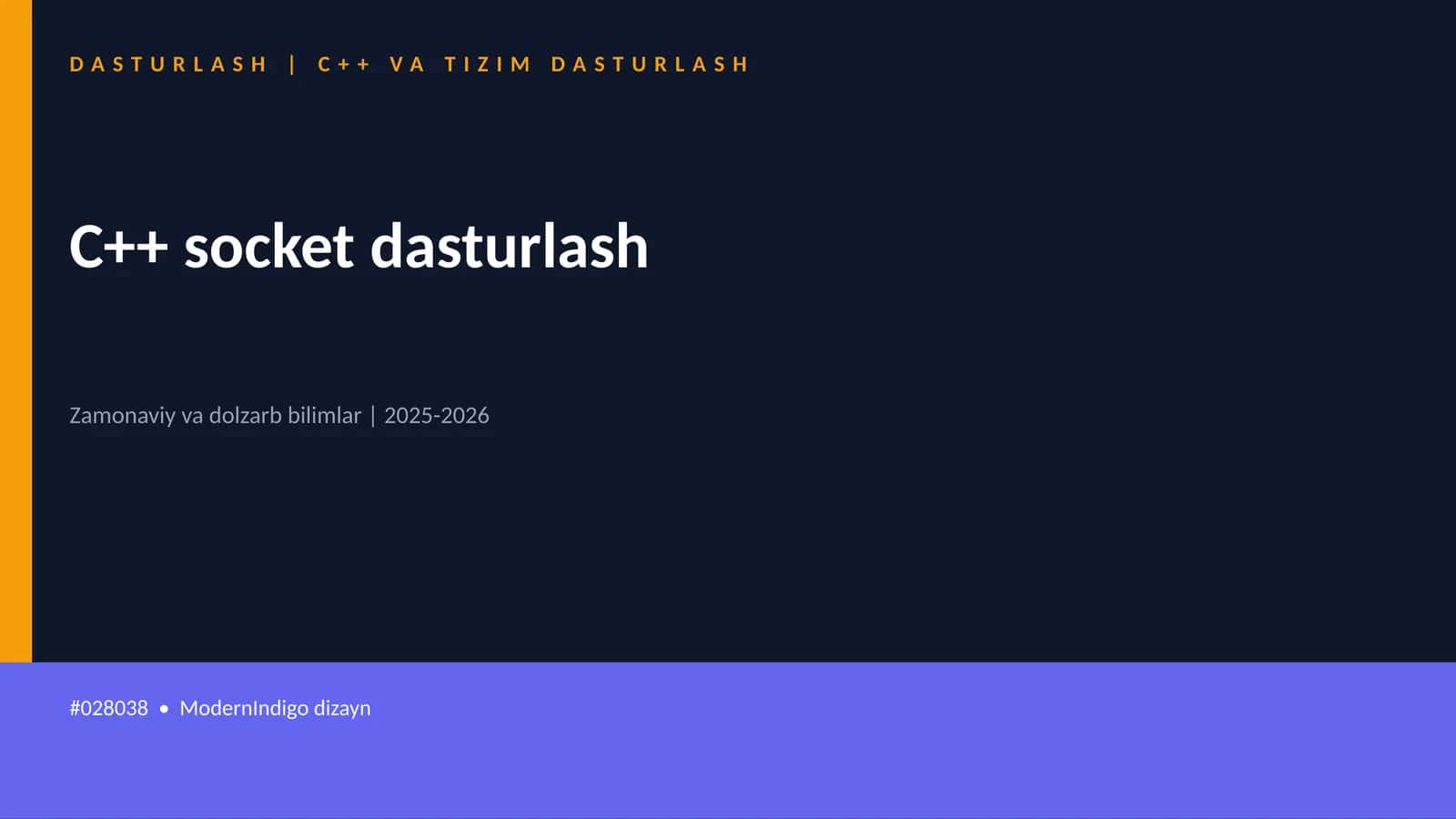 C++ VA TIZIM DASTURLASH