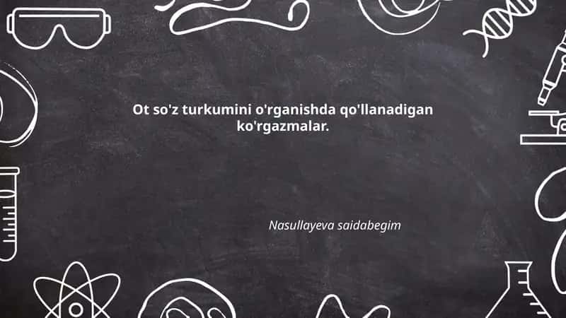 Rasmli flash-kartalar bilan ot so'zlarni o'rgatish