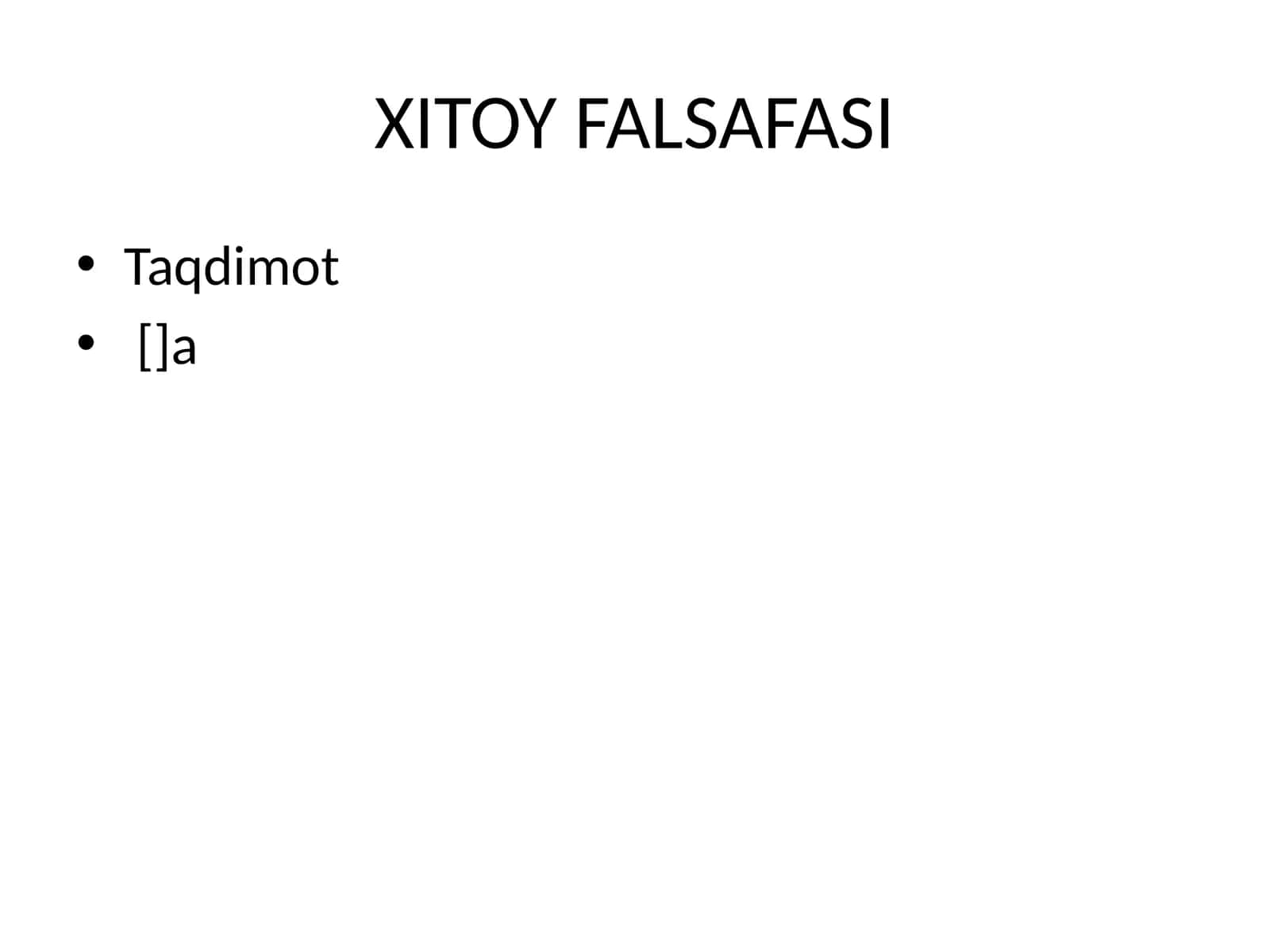 XITOY FALSAFASI