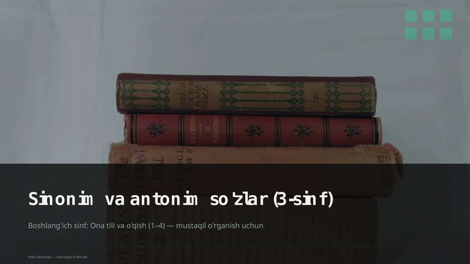 Sinonim va antonim so'zlar (3-sinf)