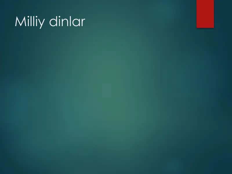 Milliy dinlar