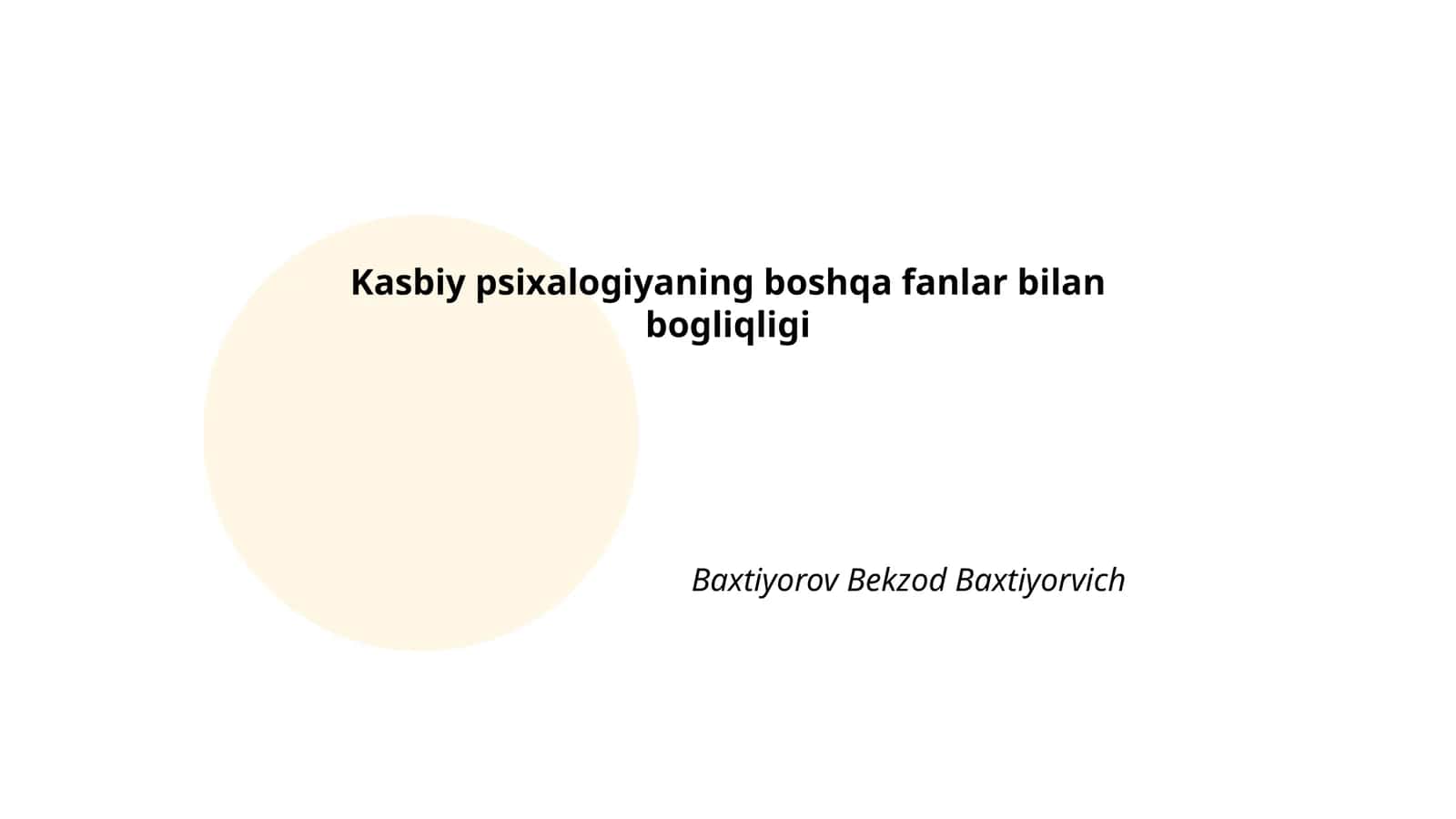 Kasbiy psixologiya va pedagogika