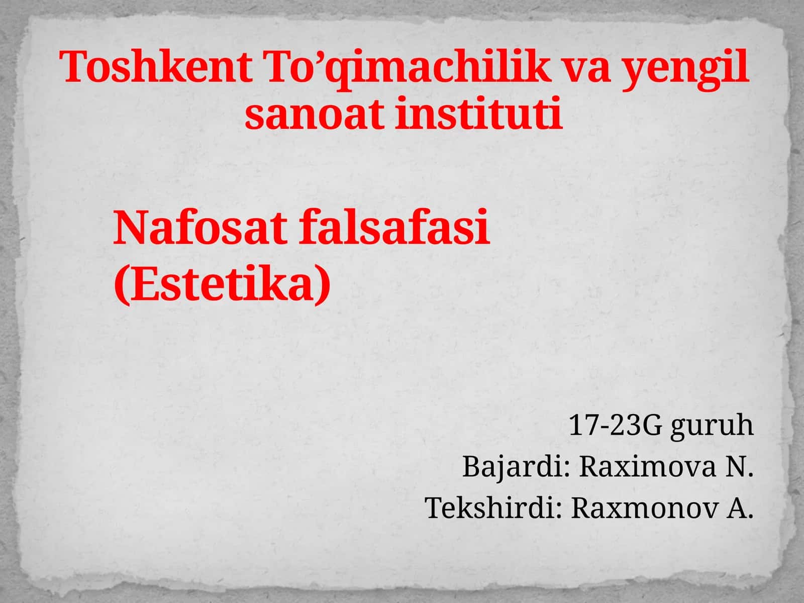 Nafosatfalsafasi(Estetika)