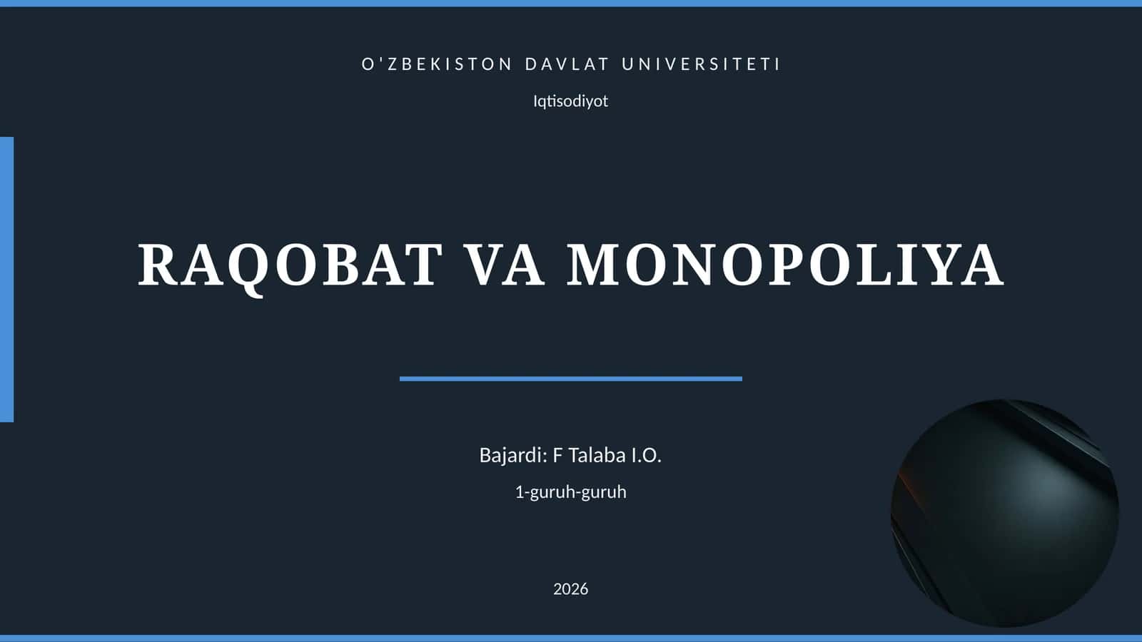 RAQOBAT VA MONOPOLIYA