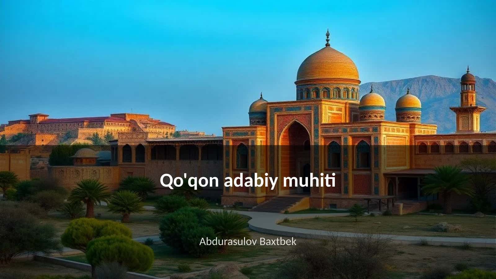 Qo'qon adabiy muhiti