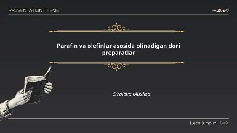 Parafin va olefinlar asosida olinadigan dori preparatlar