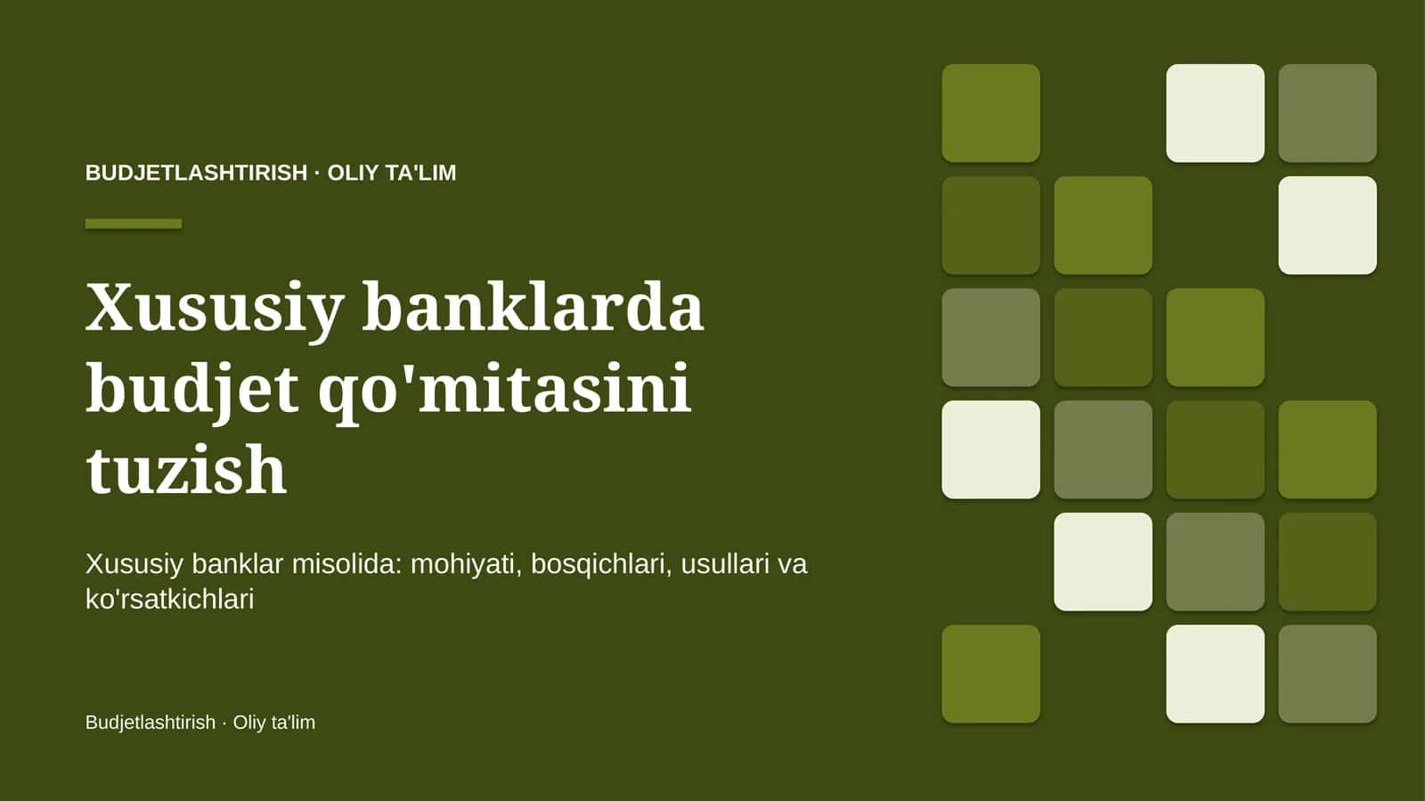xususiy banklarda budjet qo'mitasini tuzish 4462
