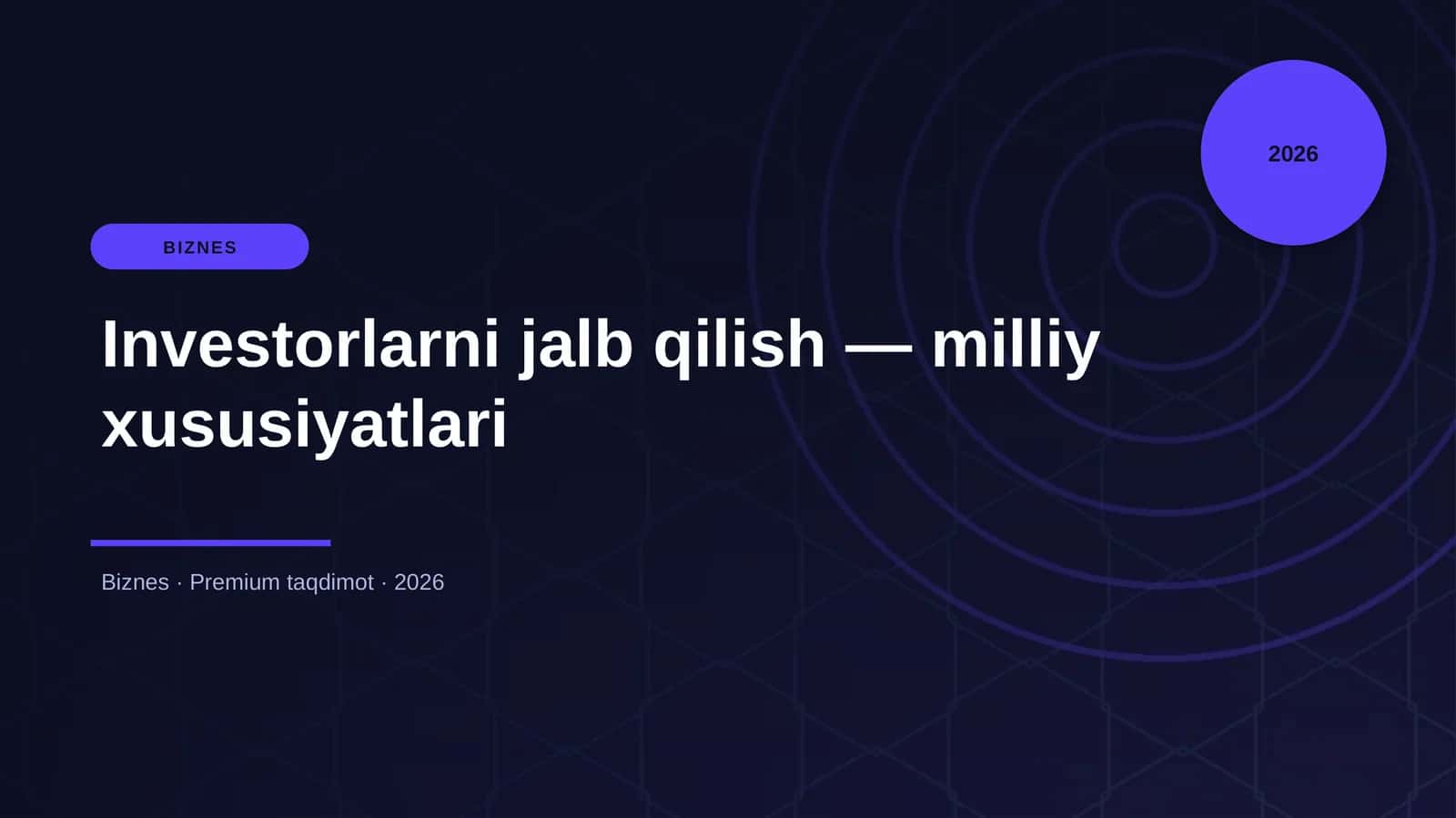 Investorlarni jalb qilish — milliy xususiyatlari