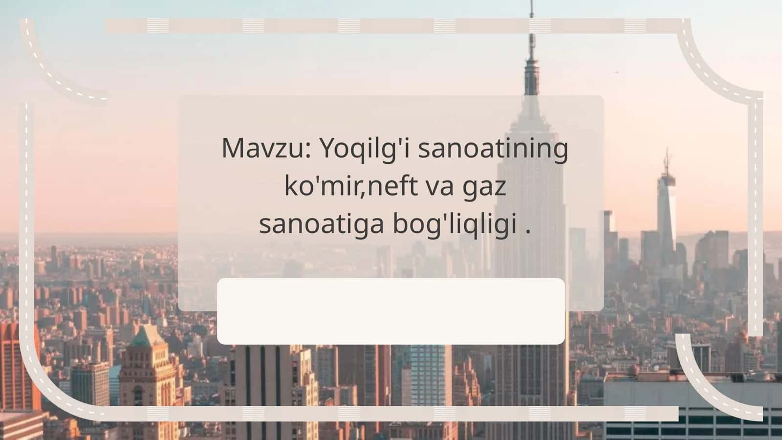 Yoqilg'i sanoatining ko'mir,neft va gaz sanoatiga bog'liqligi