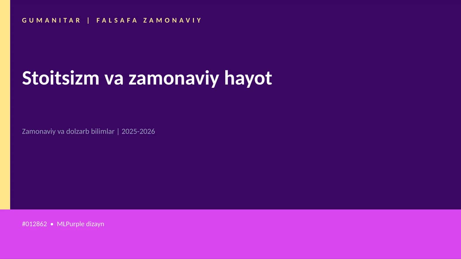 Stoitsizm va zamonaviy hayot