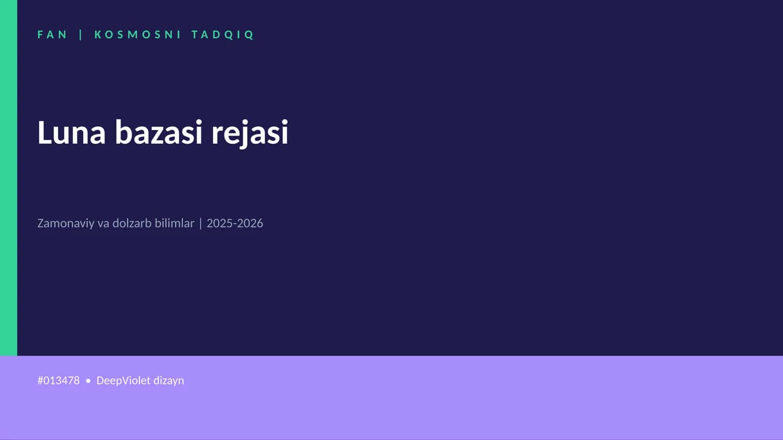 Luna bazasi rejasi