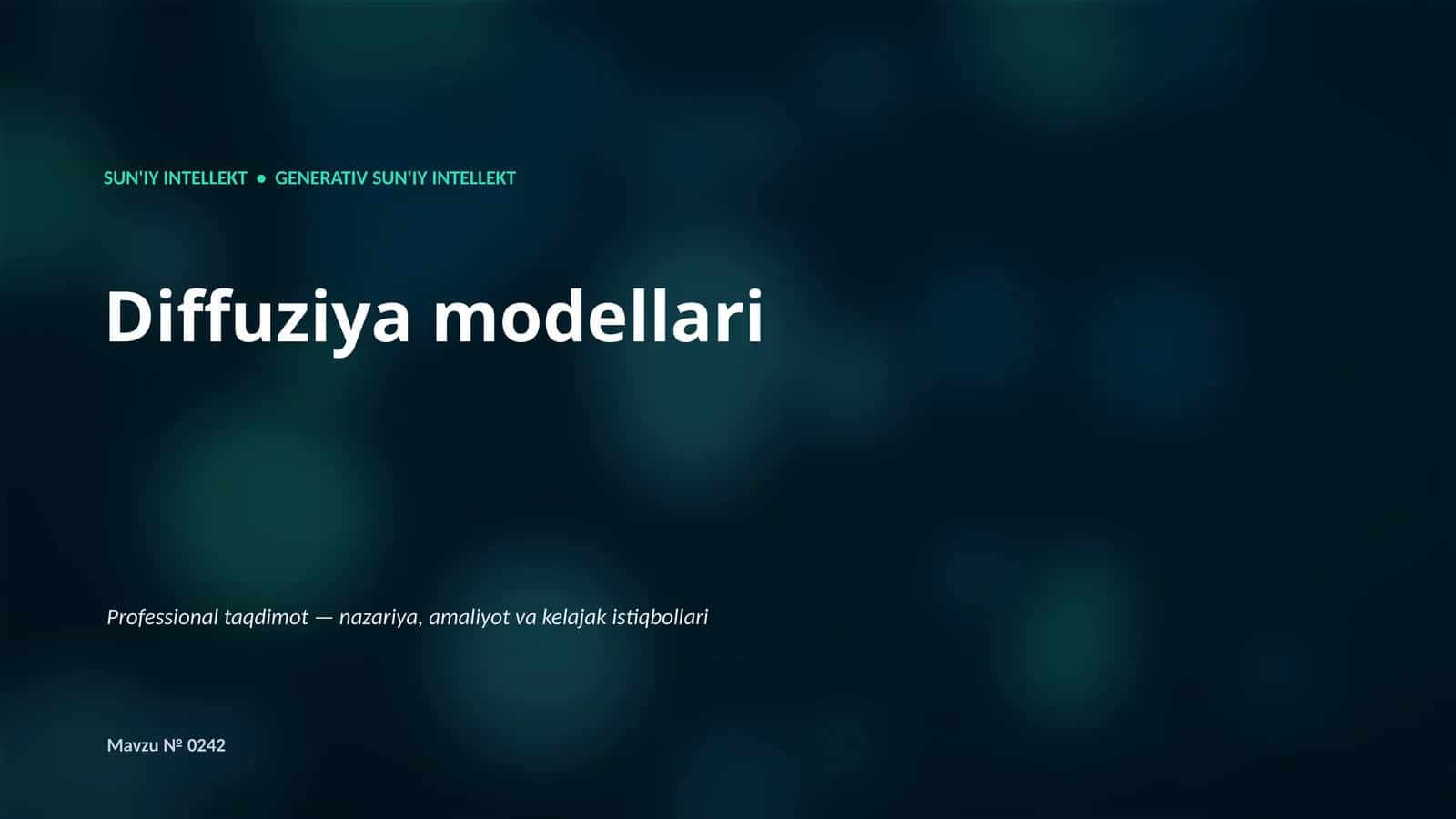 Diffuziya modellari