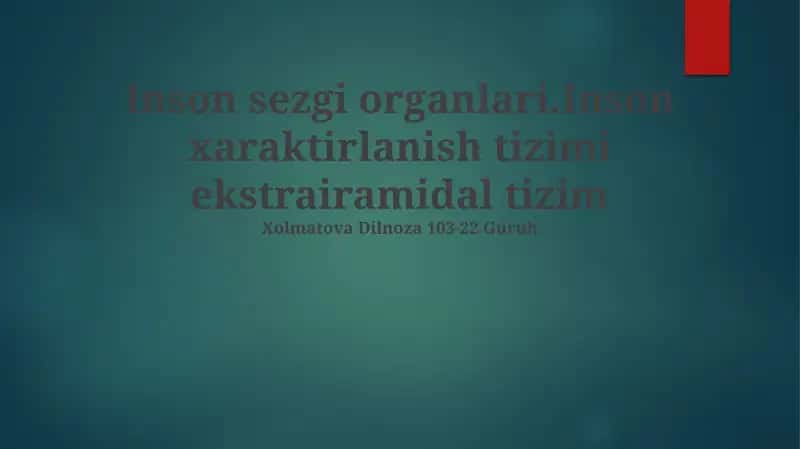 Inson sezgi organlari