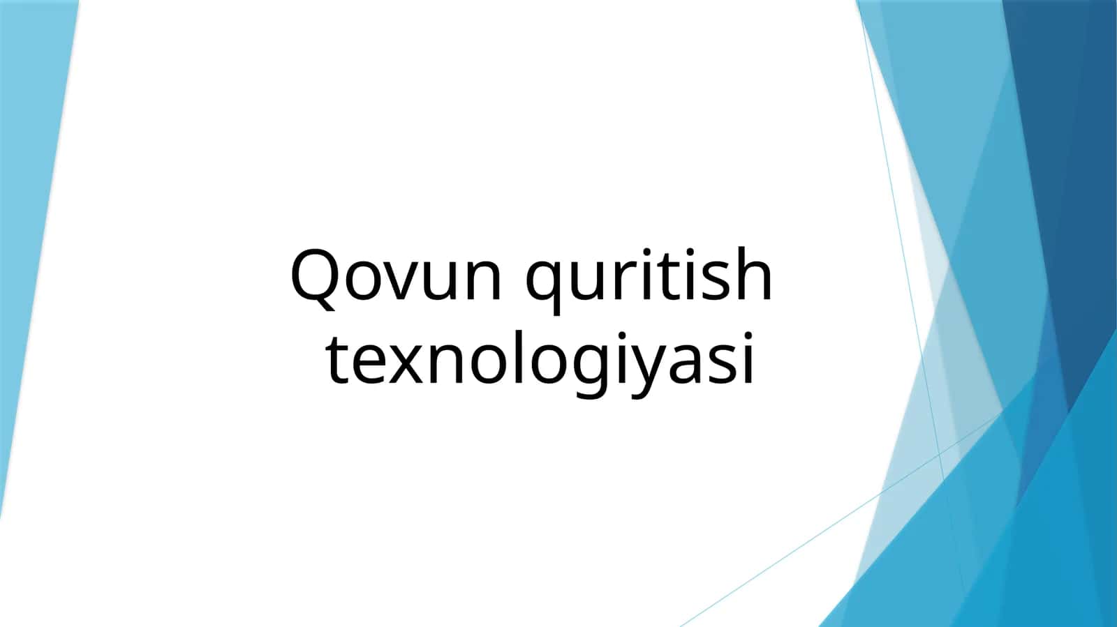 Qovun quritish texnologiyasi