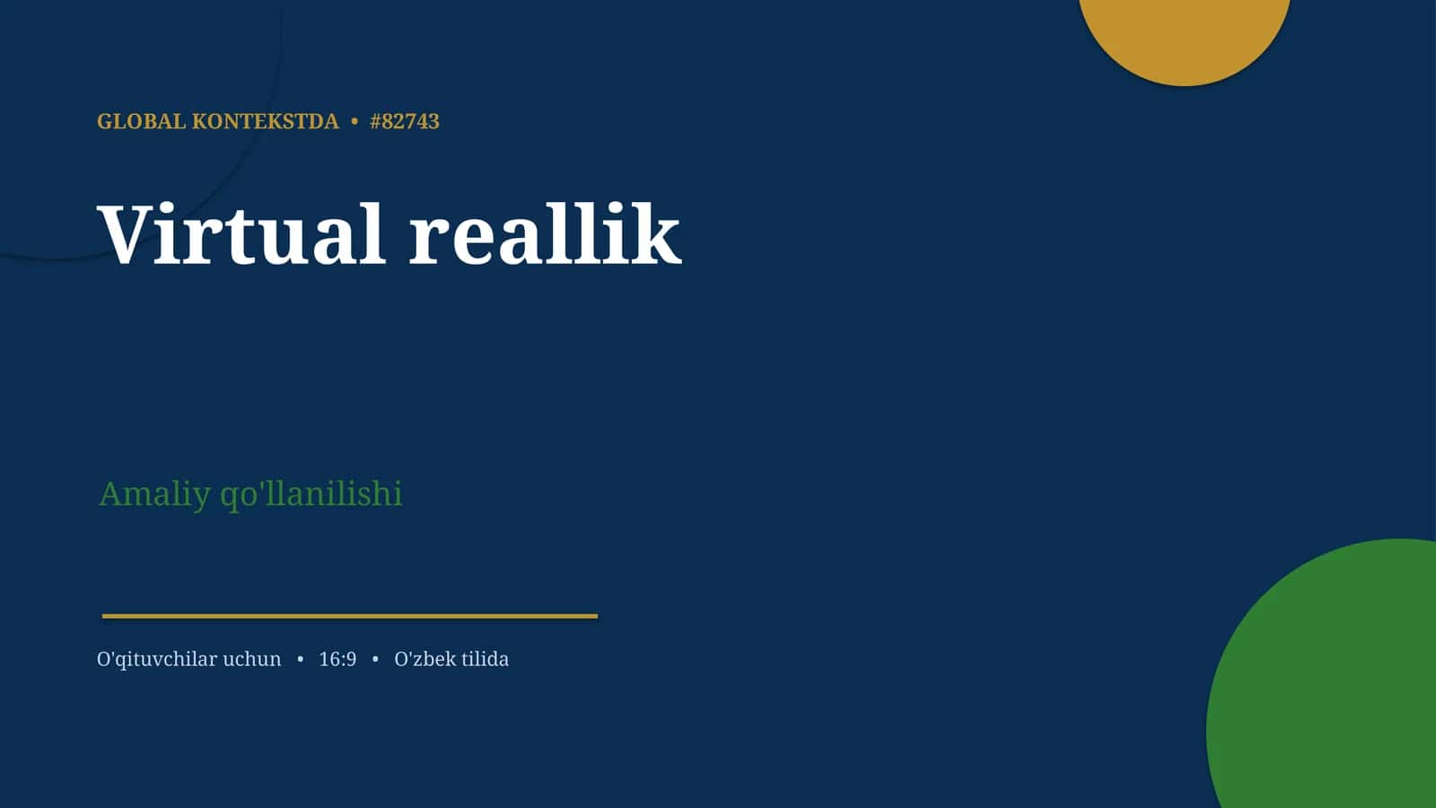 Virtual reallik