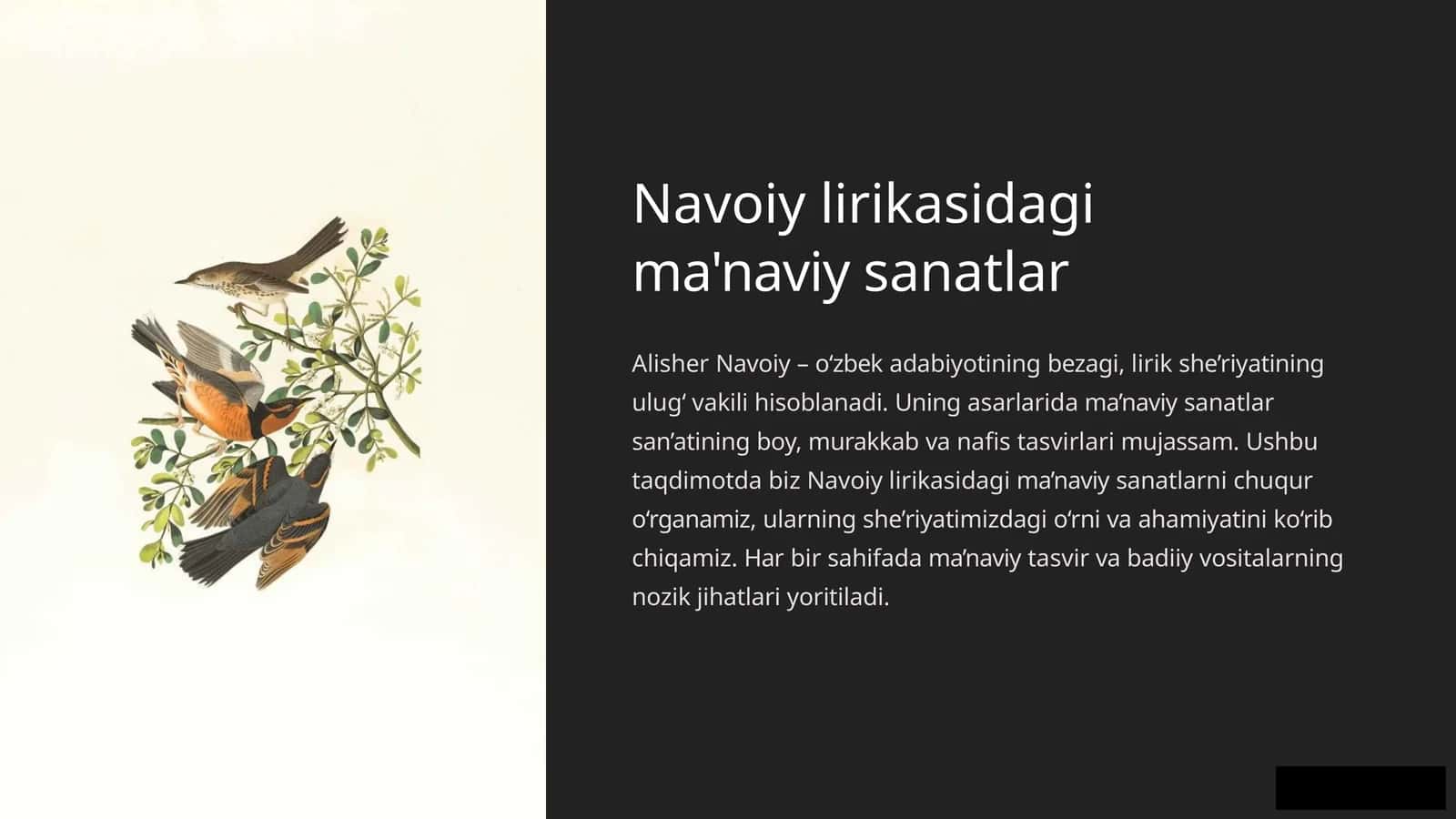 Navoiy lirikasidagi ma'naviy sanatlar