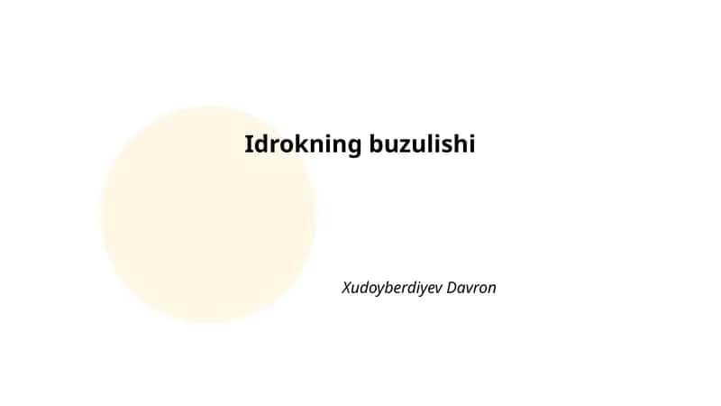 Idrokning buzulishi