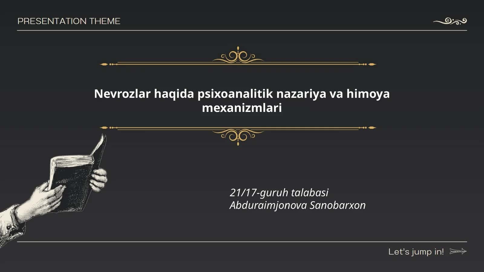 Nevrozlar haqida psixoanalitik nazariya va himoya mexanizmlari