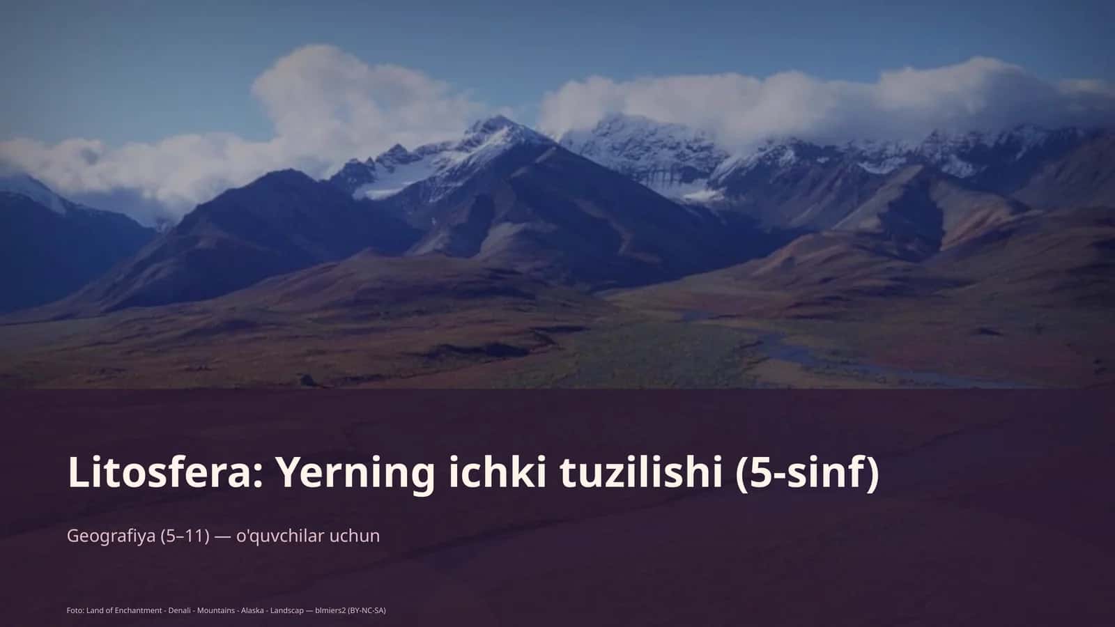 Litosfera: Yerning ichki tuzilishi (5-sinf)