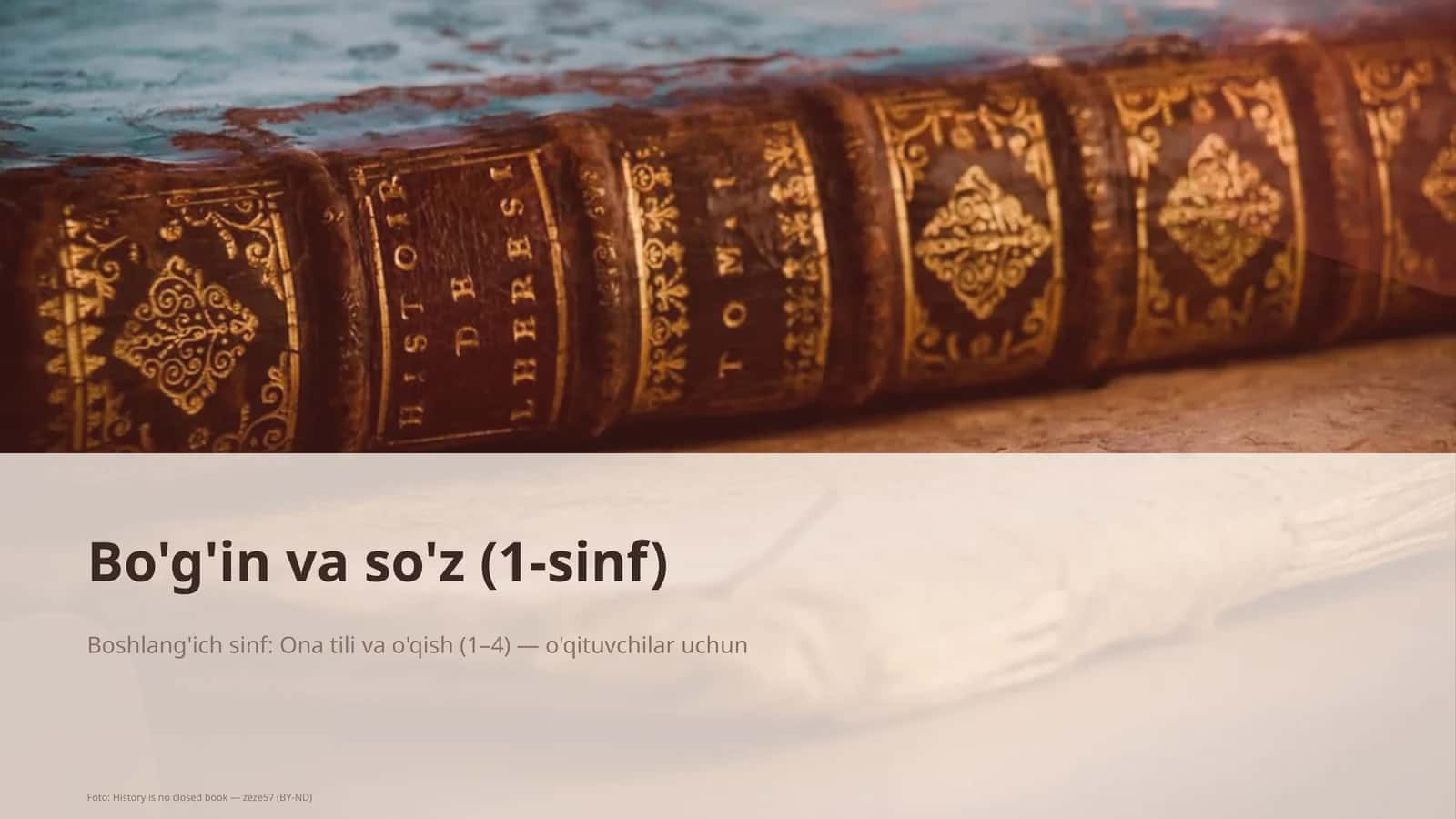 Bo'g'in va so'z (1-sinf)