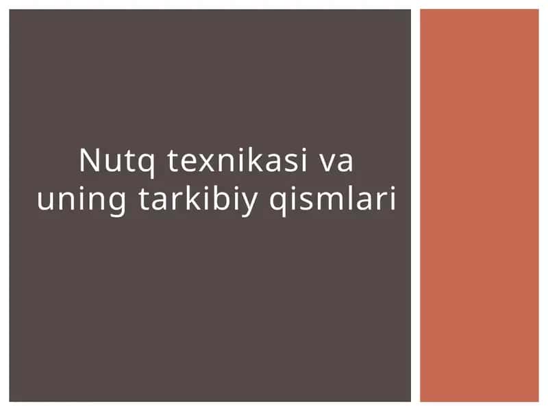 Nutq texnikasi