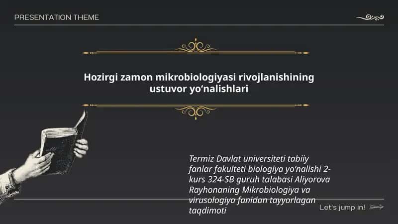 Mikrobiologiya va virusologiya fanidan ta'lim