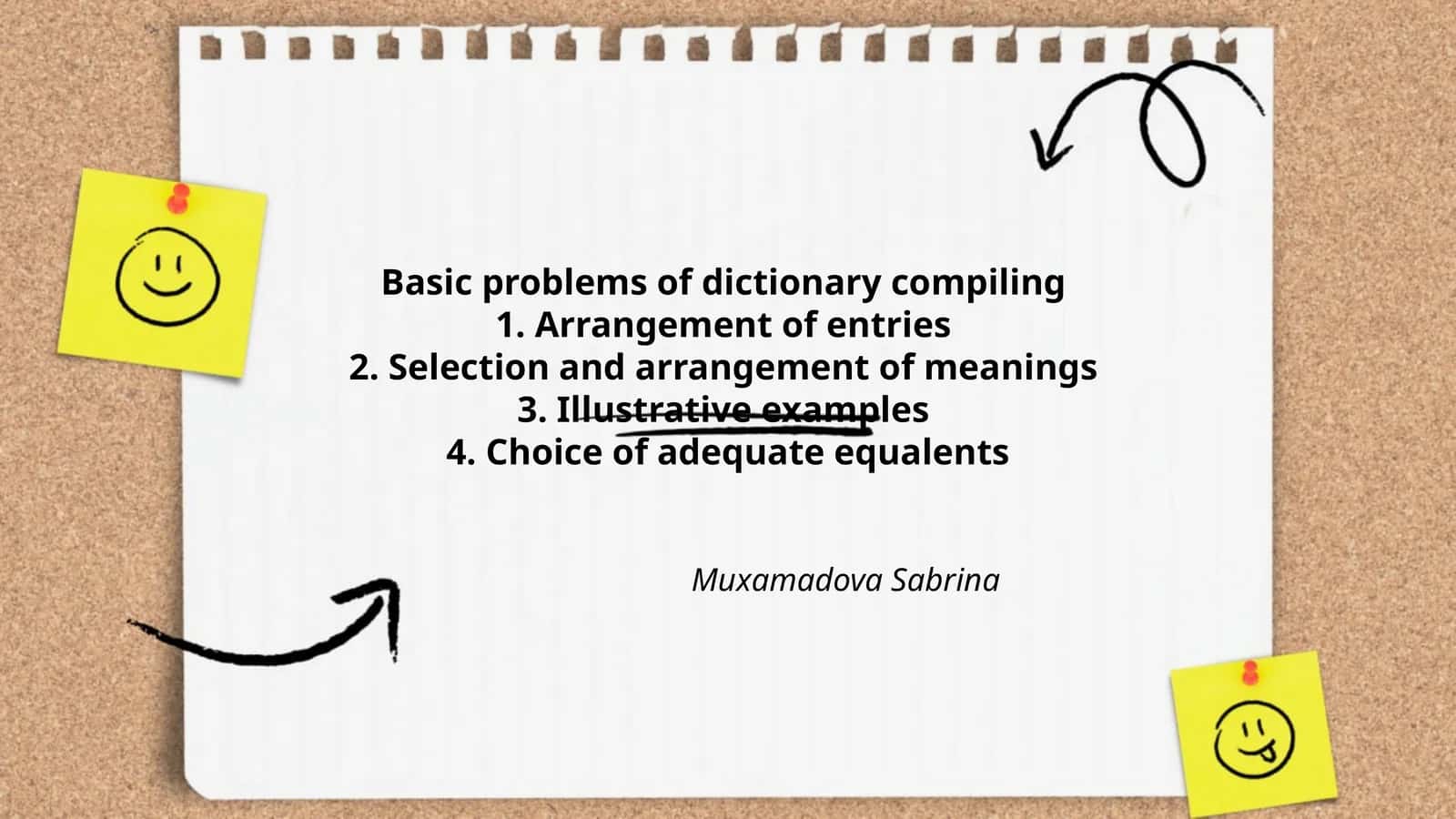 Basic problems of dictionary compiling