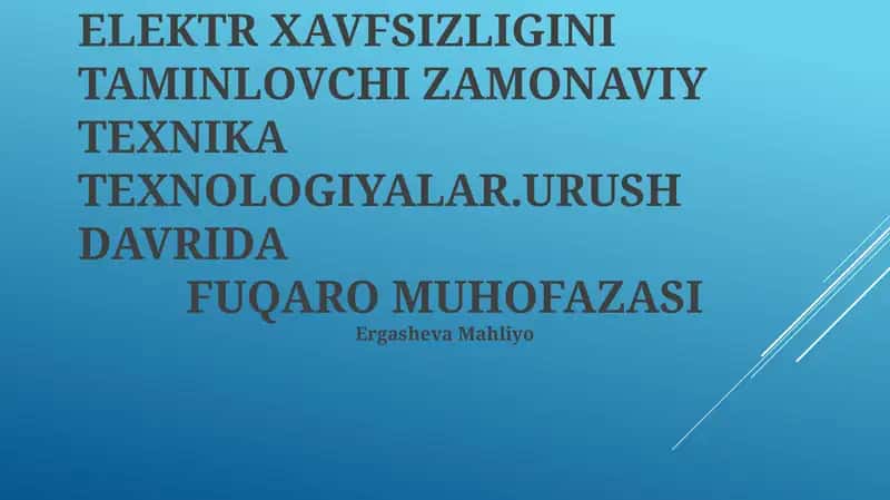 Elektr Xavfsizligi