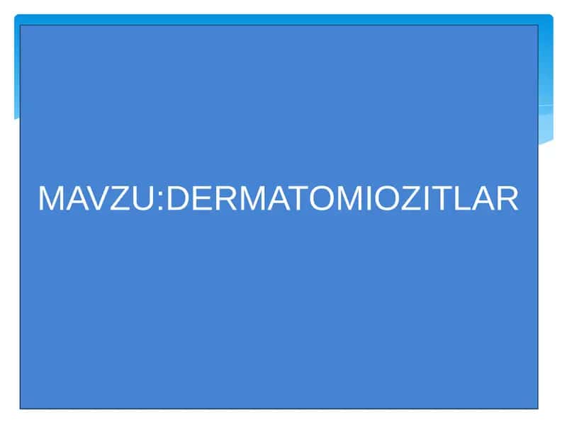 DERMATOMIOZITLAR
