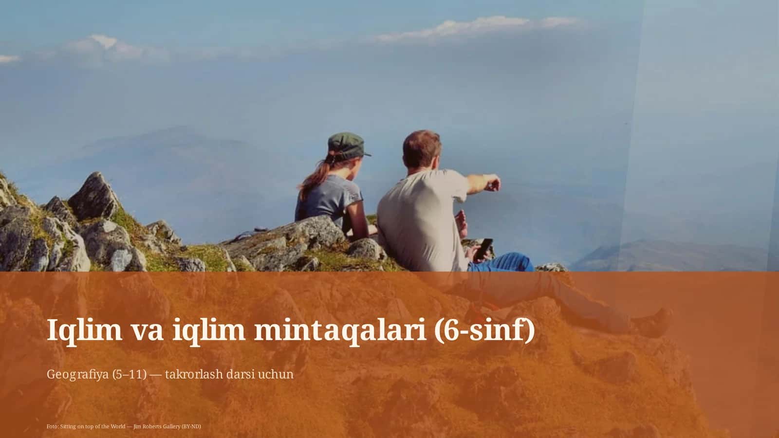 Iqlim va iqlim mintaqalari (6-sinf)