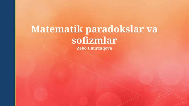 Matematik paradokslar va sofizmlar
