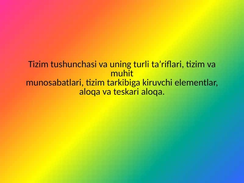 Axborot tizimlari