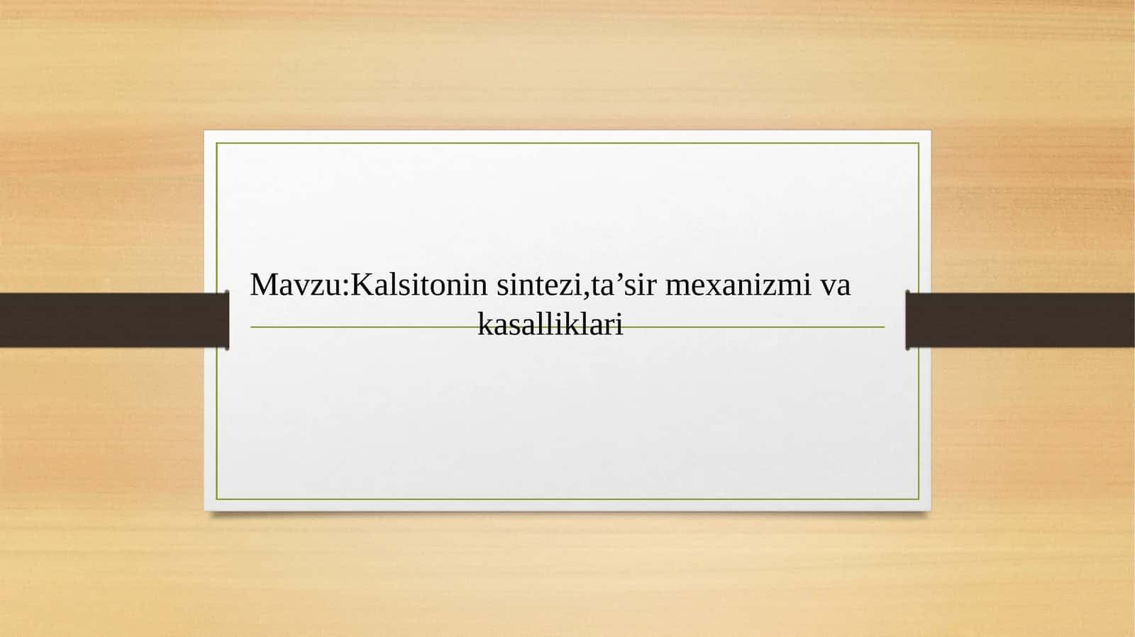 Kalsitonin sintezi, ta’sir mexanizmi va kasalliklari