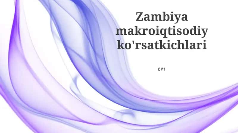 Zambiya makroiqtisodiy ko'rsatkichlari