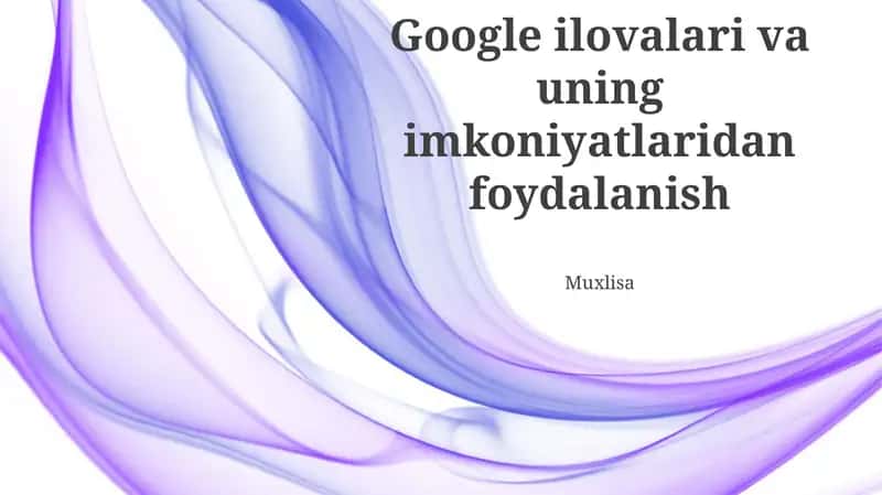 Google Ilovalari