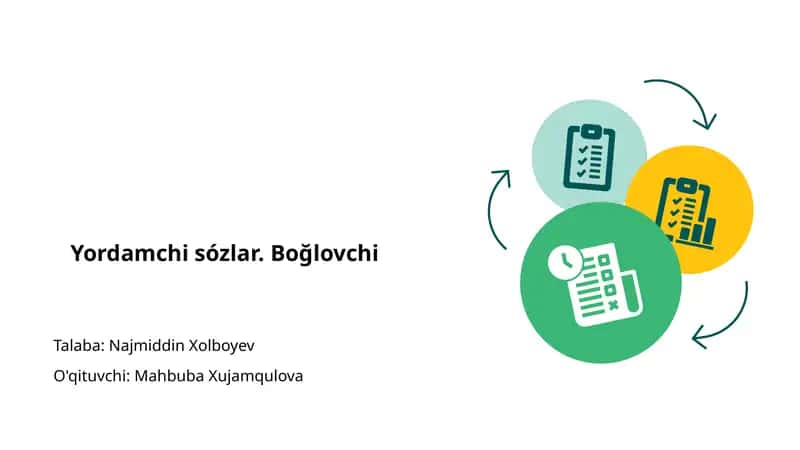 Yordamchi sózlar. Boğlovchi