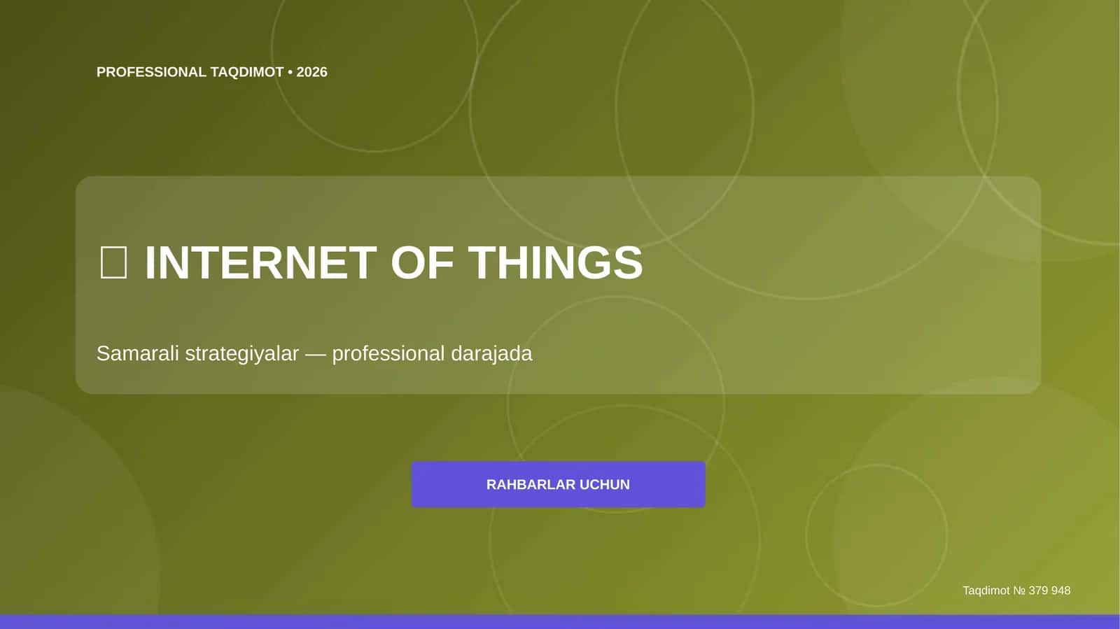 Internet of Things: samarali strategiyalar (professional darajada) [rahbarlar uchun]