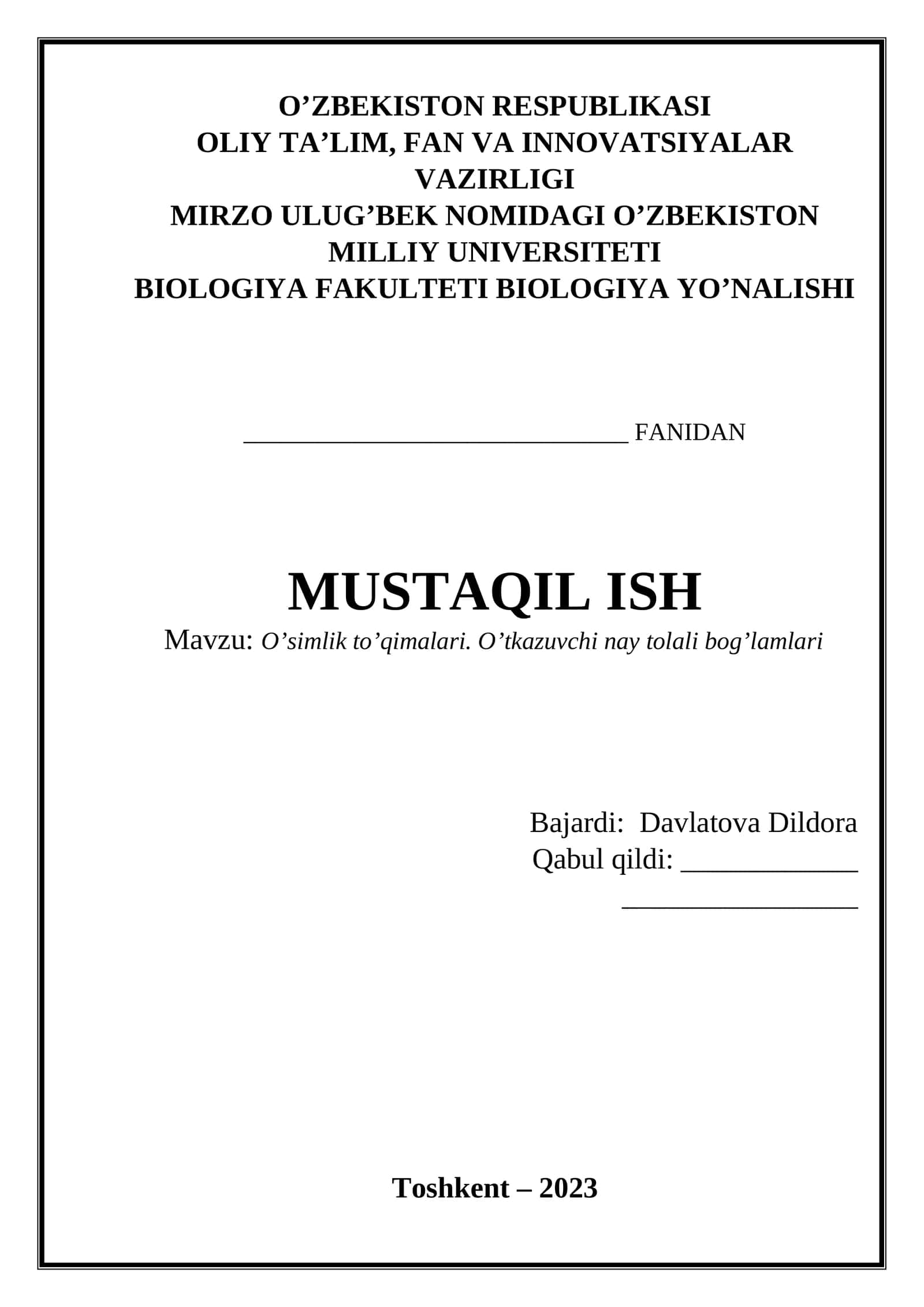 O’simlik to’qimalari. O’tkazuvchi nay tolali bog’lamlari