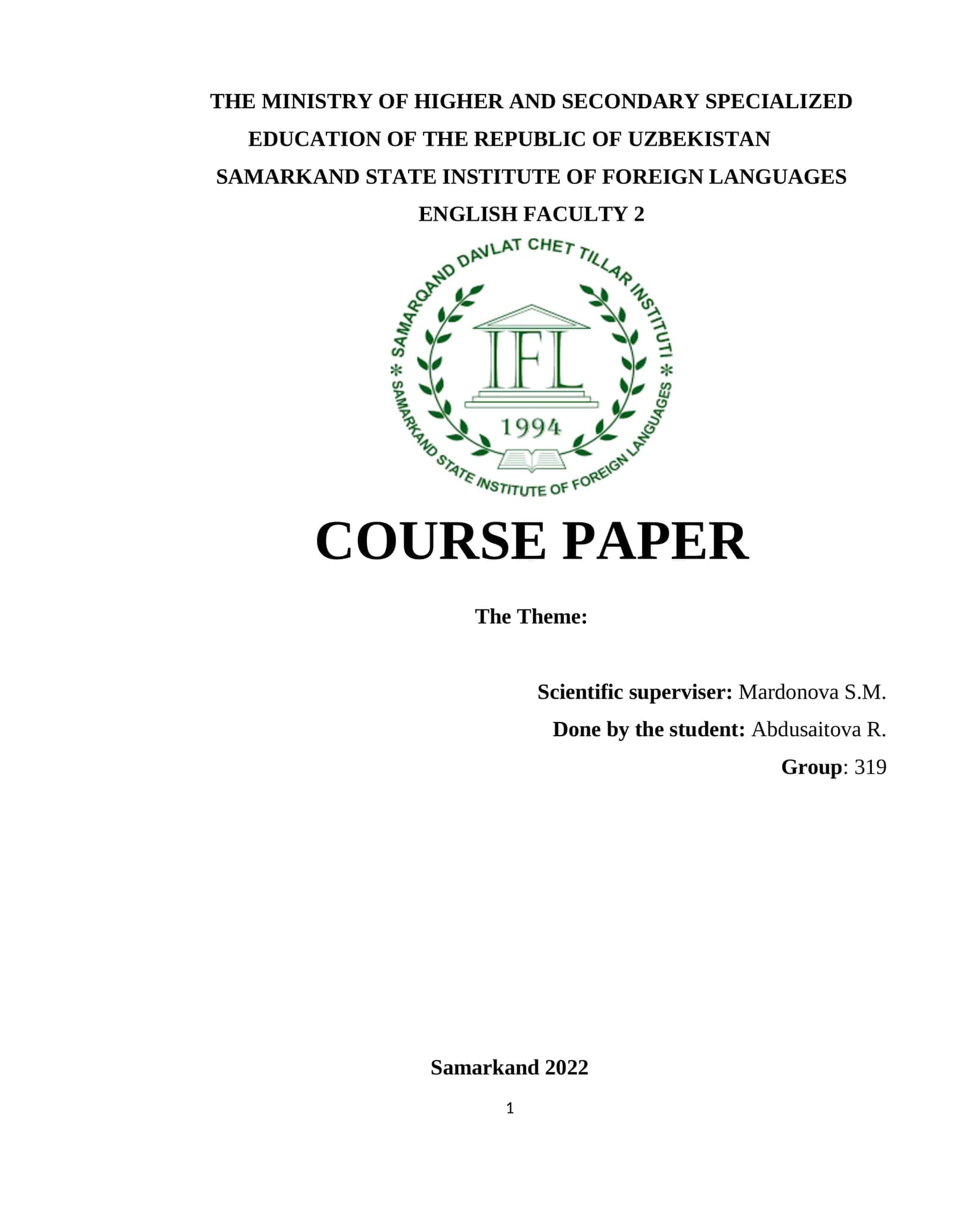 Cours paper on Teaching Writing Methods