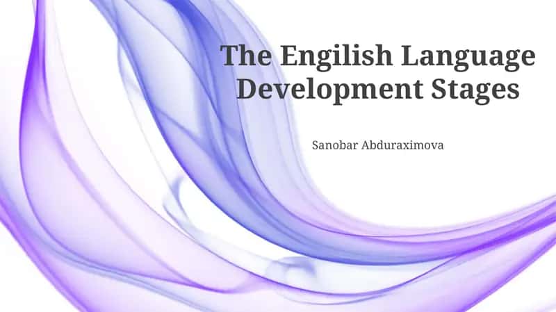 Engilish Language Development Stages