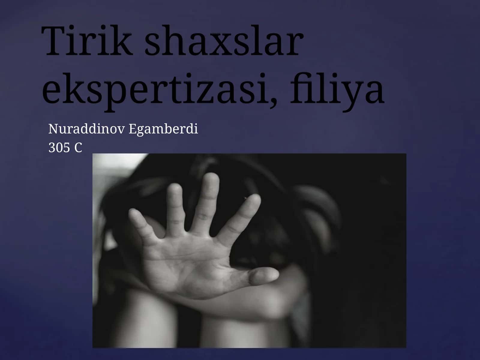 Tirik shaxslar ekspertizasi, filiya