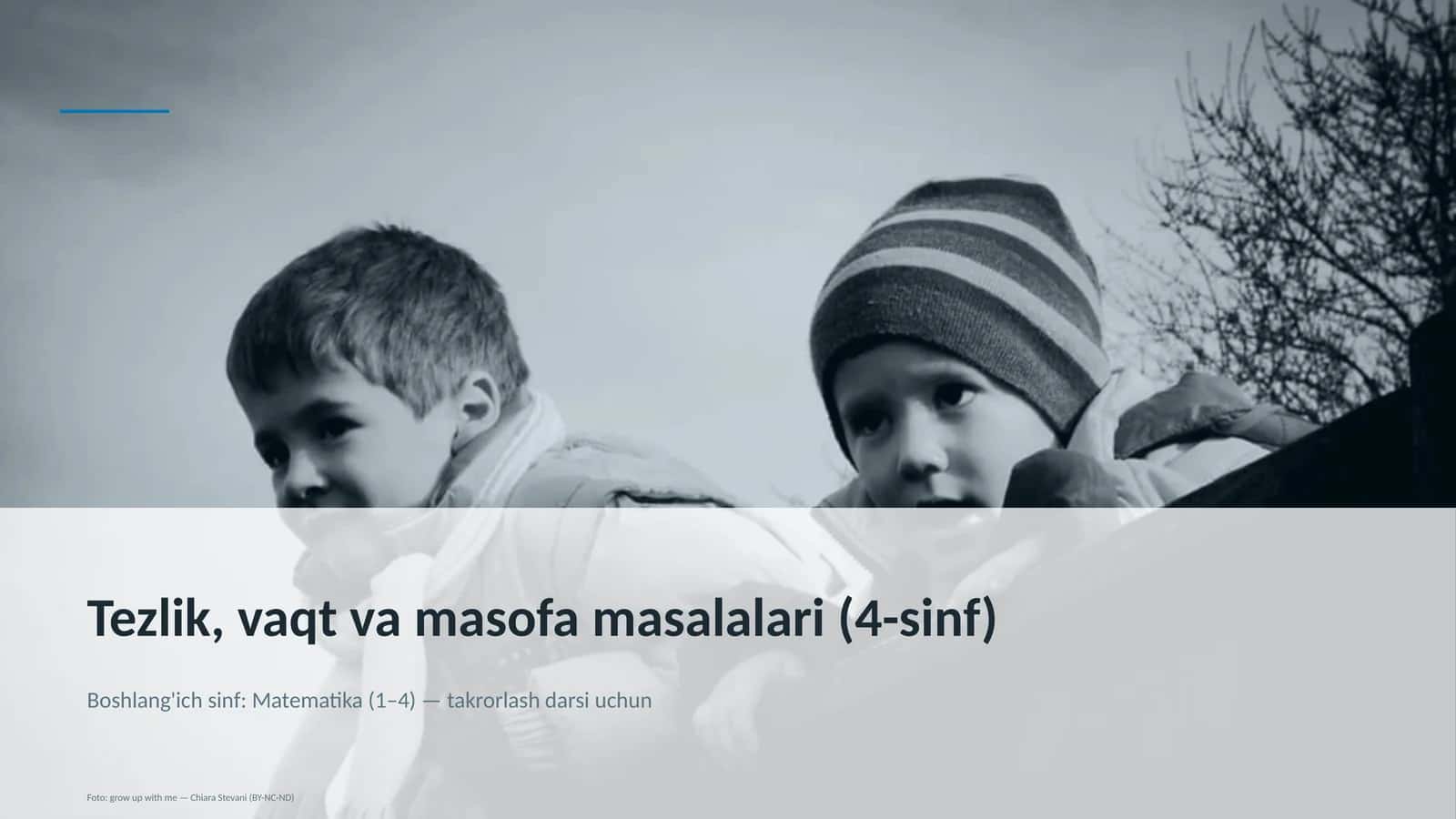 Tezlik, vaqt va masofa masalalari (4-sinf)