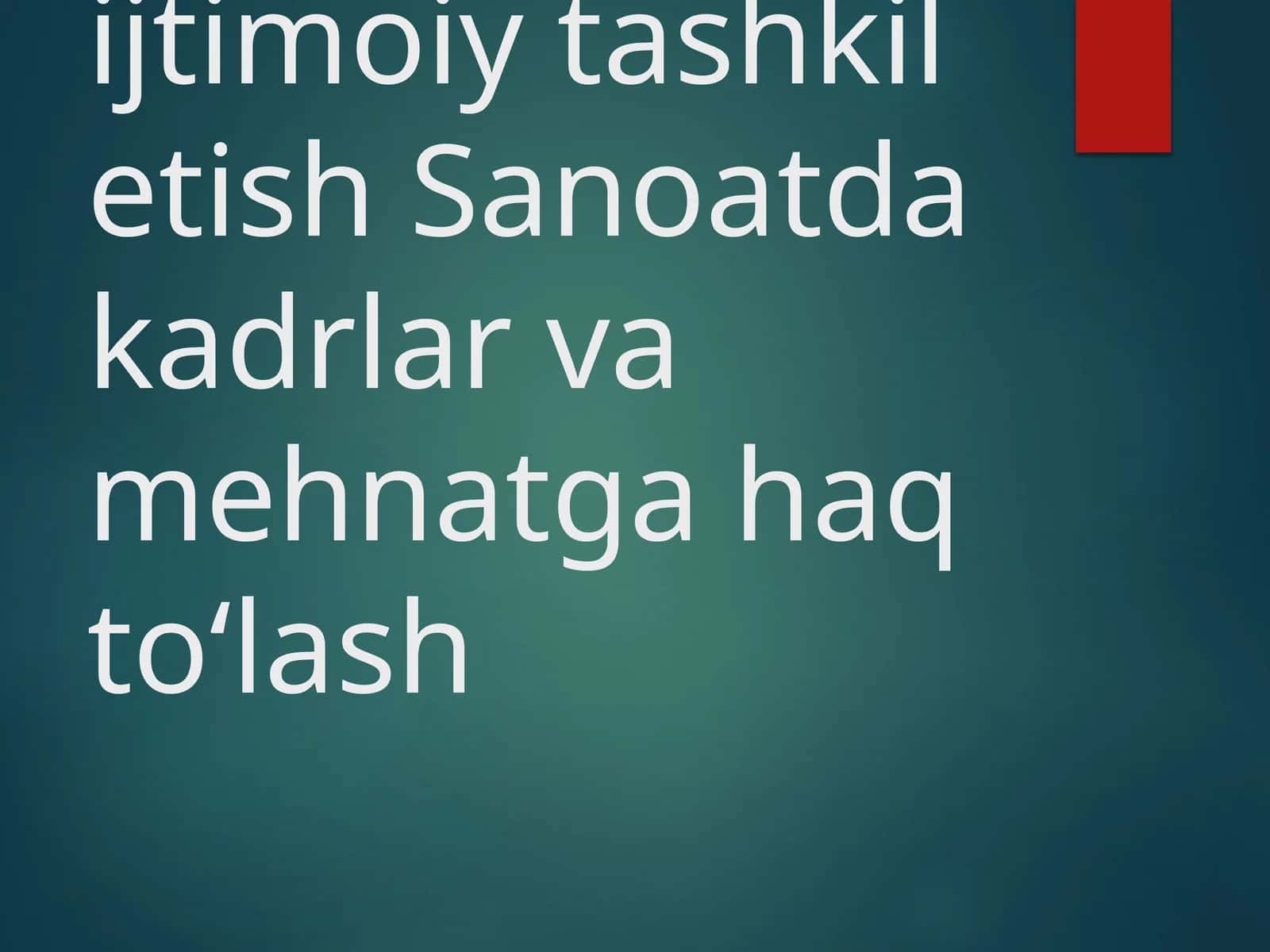Sanoatda fan-texnika taraqqiyoti va innovatsion faoliyat