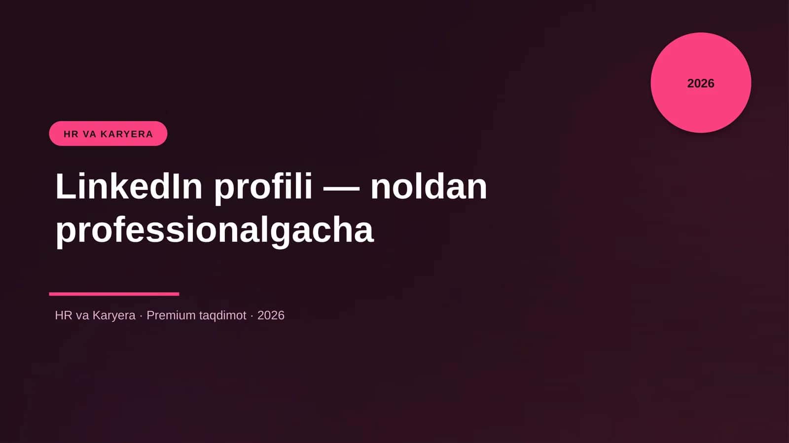 LinkedIn profili — noldan professionalgacha