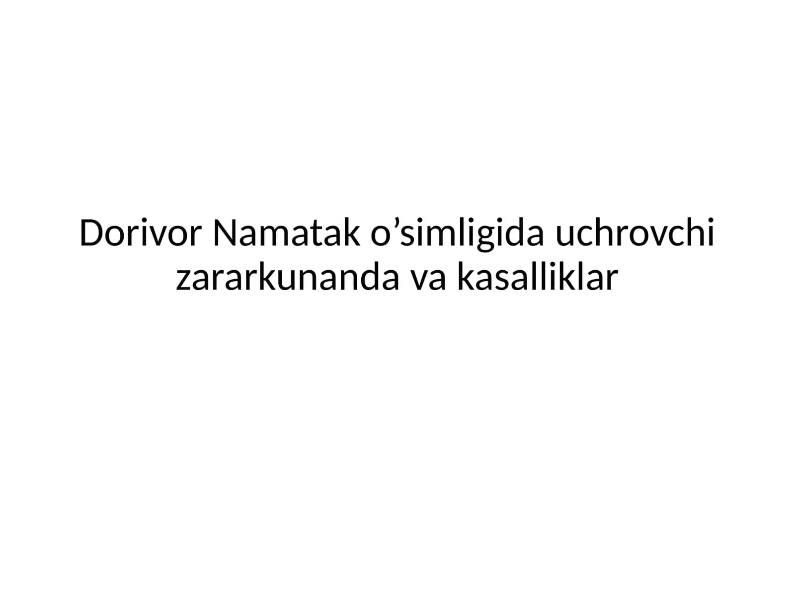 Namatako'simligi zararkunandalari va kasalliklari
