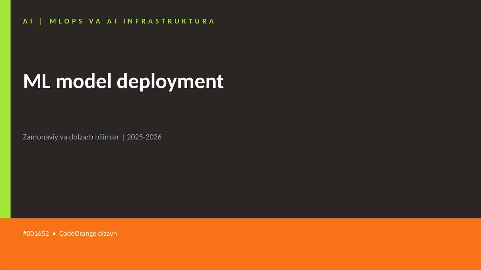 ML model deployment