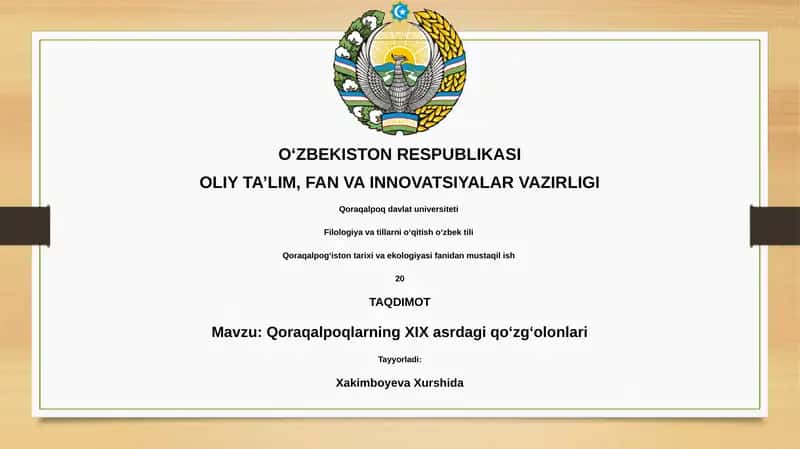 Qoraqalpoqlarning XIX asrdagi qoʻzgʻolonlari