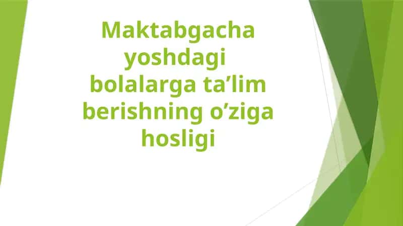 Aqliy Tarbiya va Ta'lim Metodlari